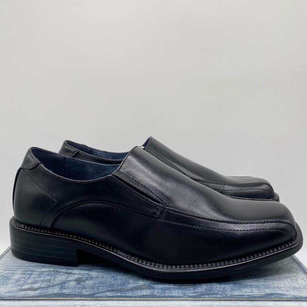 NEW Bruno Marc Men's Leather Lined Dress Loafers Black Size 7